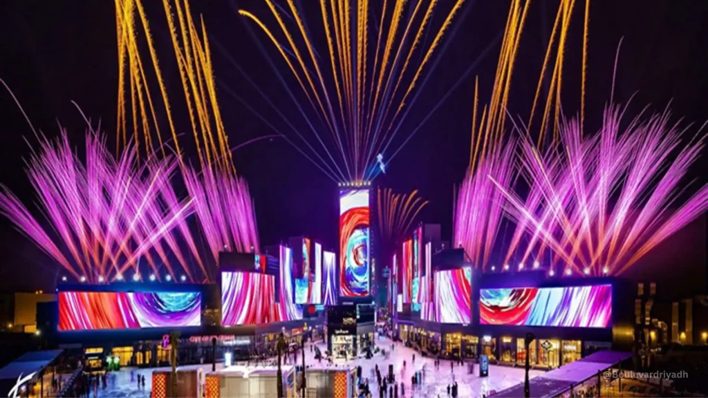 Watch the free fireworks show at Boulevard City For Eid - مدونة بوليفارد الرياض