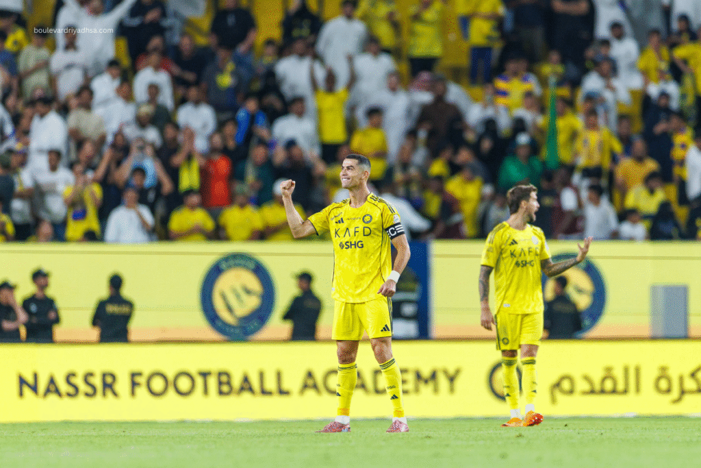 Al Nassr vs Al Hilal Tickets 2026 — Lineup, Stats & Fixture 10 Al Nassr players on the ground - Ronaldo