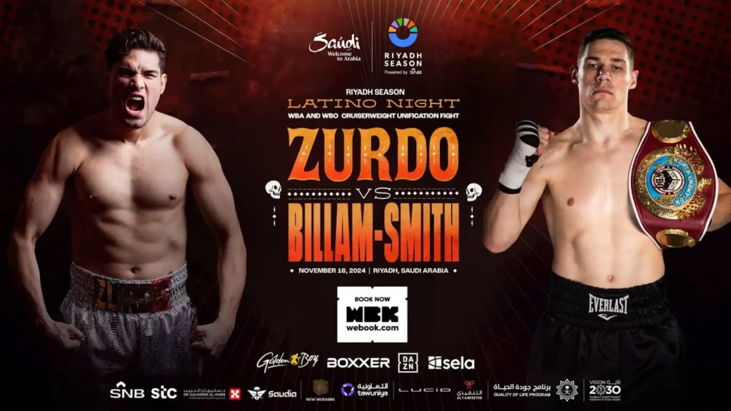 Zurdo vs Billam-Smith – Latino Night in Riyadh - مدونة بوليفارد الرياض