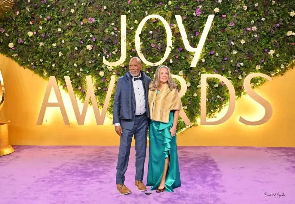 Christina Aguilera and Michael Buble Steal the Show at Riyadh’s Joy Awards 2025 2 Morgan Freeman with Lori McCreary