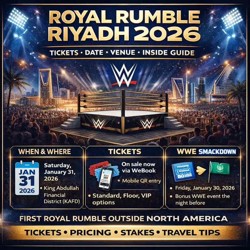 WWE Royal Rumble Riyadh Tickets 2026: Fixture, Dates & Tips 5 Riyadh Royal Rumble Infographics