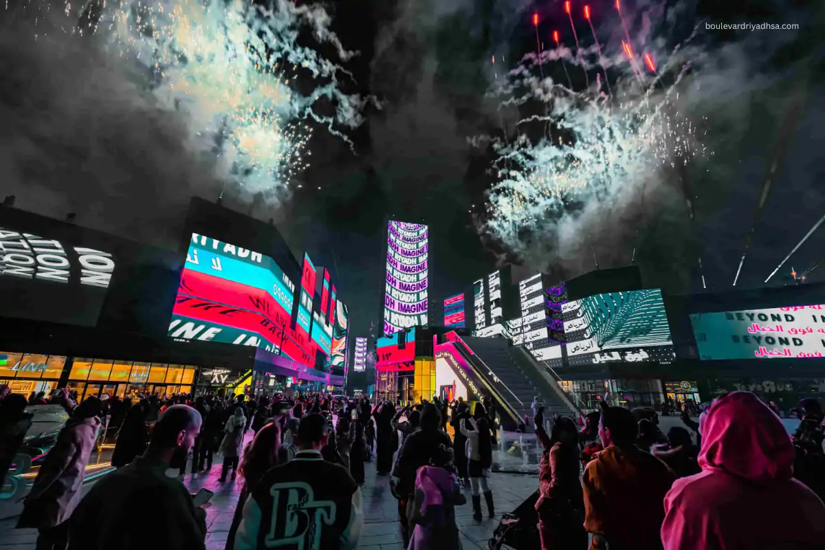 Boulevard Riyadh City Guide 2025: Events, Tickets & Map Now 30 Boulevard City main promenade with visitors walking in the evening